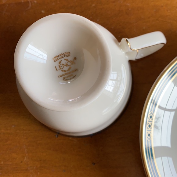 Lenox Chatham Gate pattern cup and saucer set - Picture 2 of 2